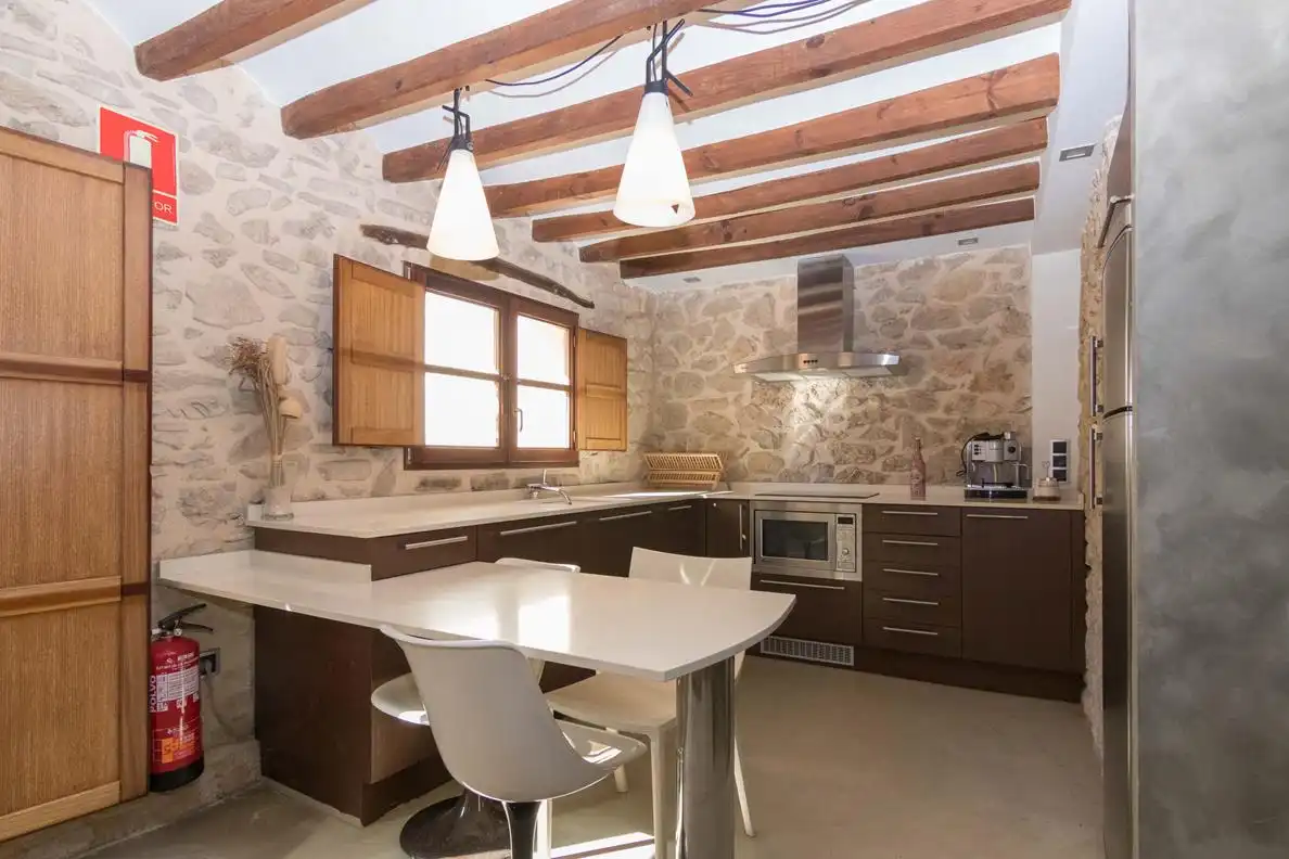 Cocina de Finca rústica en venta en La Vall de Laguar con Calefacción, Terraza y Trastero