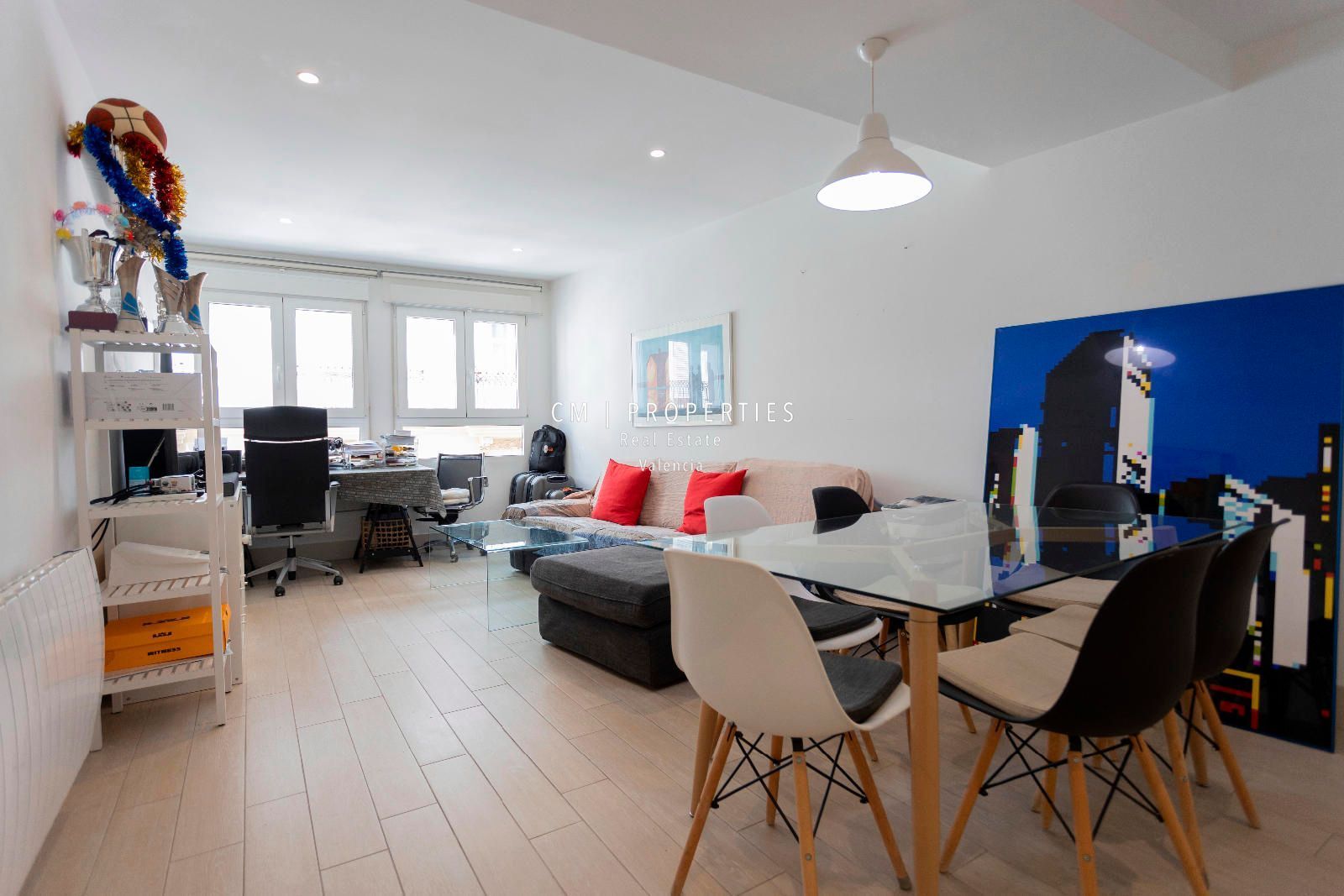 Living room of Flat to rent in  Valencia Capital  with Air Conditioner, Heating and Furnished