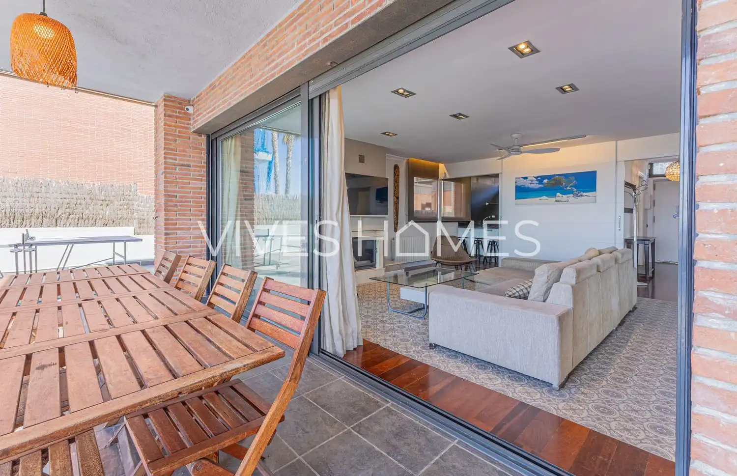 Terraza de Casa o chalet en venta en Caldes d'Estrac con Aire acondicionado, Calefacción y Jardín privado