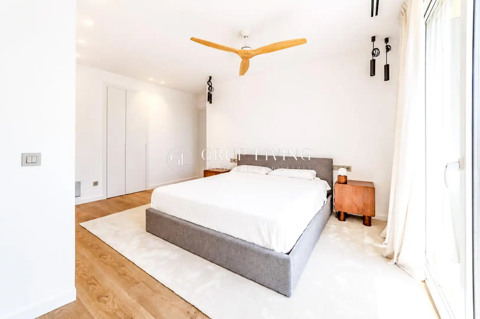 Schlafzimmer von Haus oder Chalet zur Miete in Sitges mit Klimaanlage, Heizung und Privatgarten
