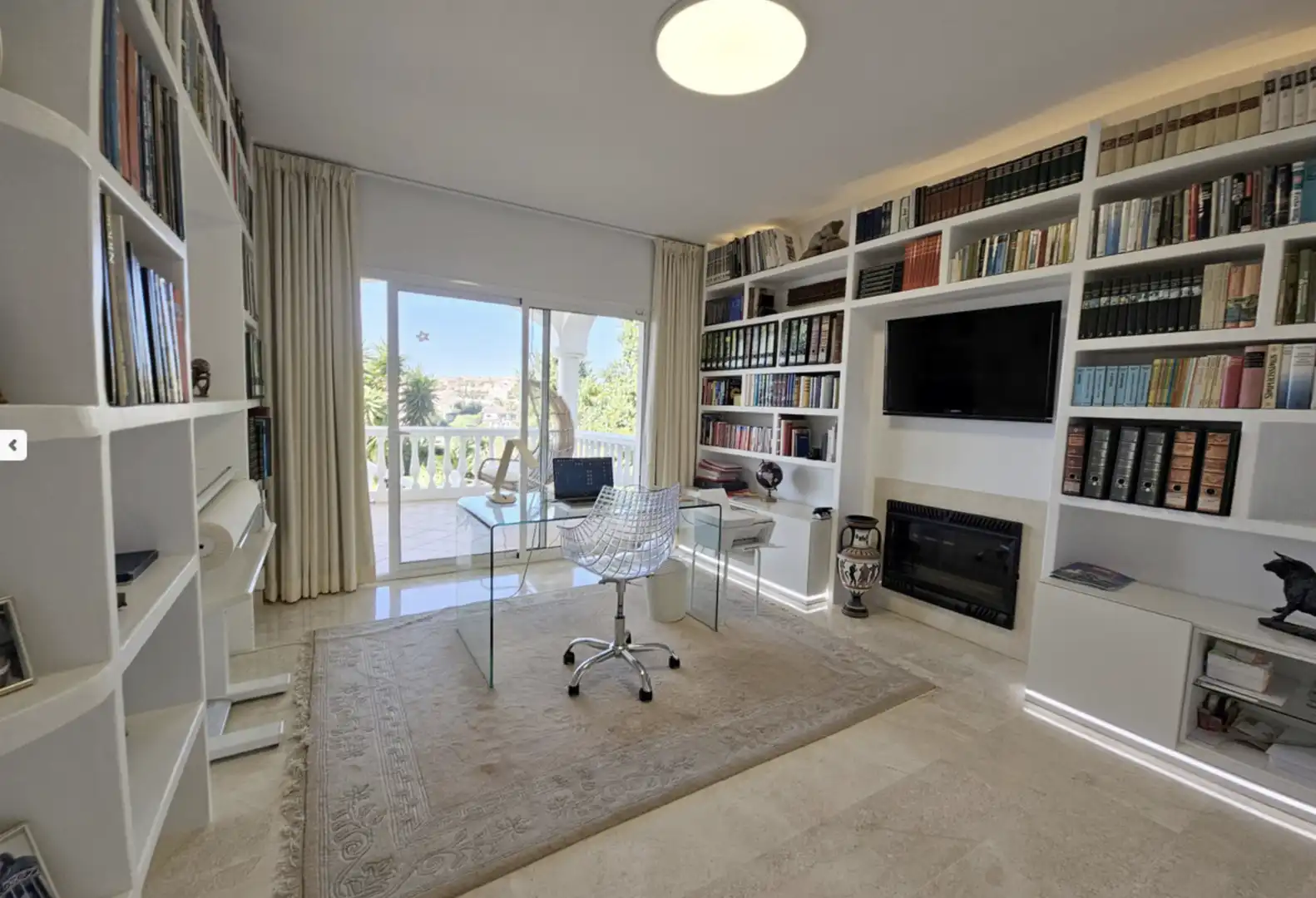 Sala de estar de Casa o chalet de alquiler en Mijas con Jardín privado, Terraza y Piscina