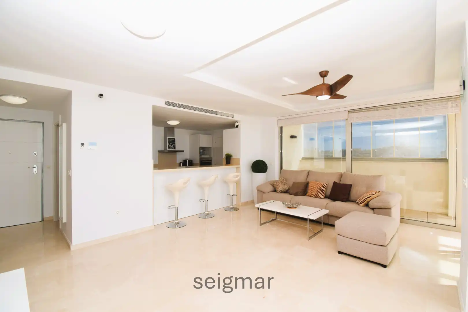 Sala de estar de Ático en venta en Villajoyosa / La Vila Joiosa con Aire acondicionado, Calefacción y Terraza