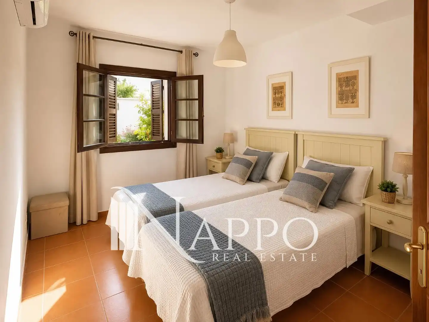 Habitación de Casa adosada de alquiler en Santanyí con Aire acondicionado, Calefacción y Jardín privado