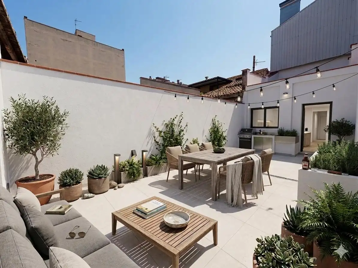 Terraza de Casa o chalet en venta en Sabadell con Aire acondicionado, Calefacción y Jardín privado
