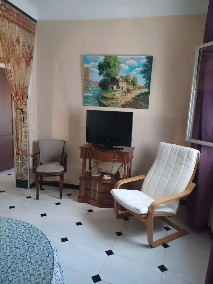 Living room of Flat for share in Dos Hermanas  with Air Conditioner, Furnished and Washing machine