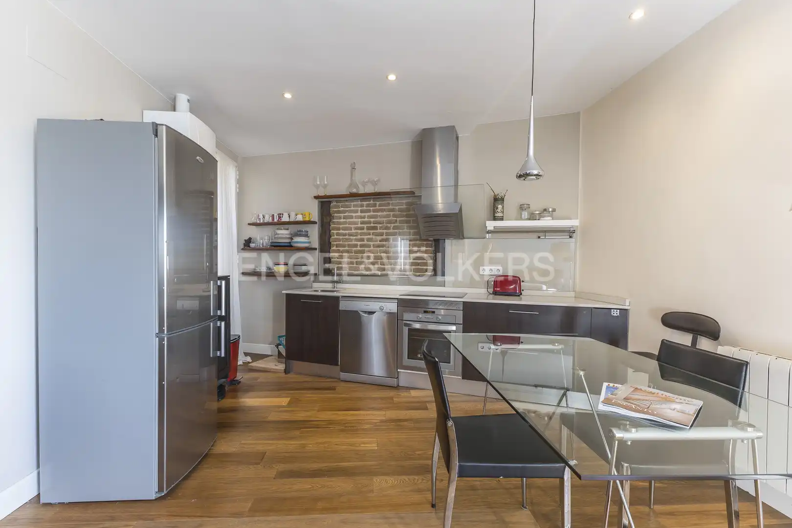 Kitchen of Flat for rent in Madrid  with Air Conditioner and Heating