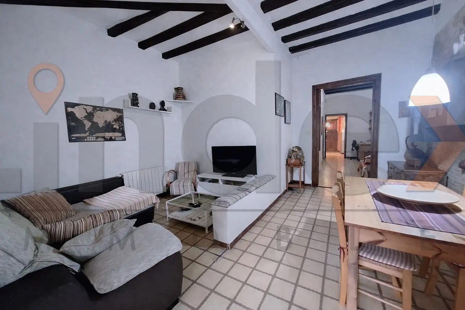 Sala de estar de Piso en venta en Barcelona con Aire acondicionado, Calefacción y Terraza