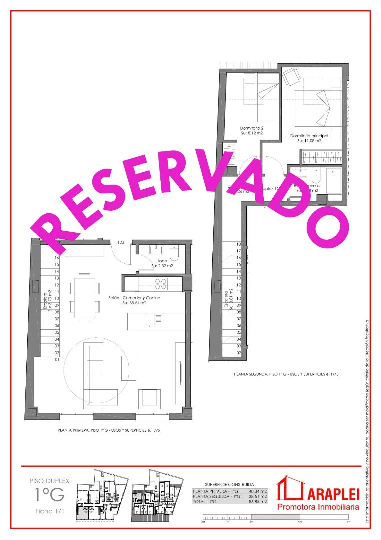 Duplex for sale in Pinto  with Air Conditioner, Heating and Storage room