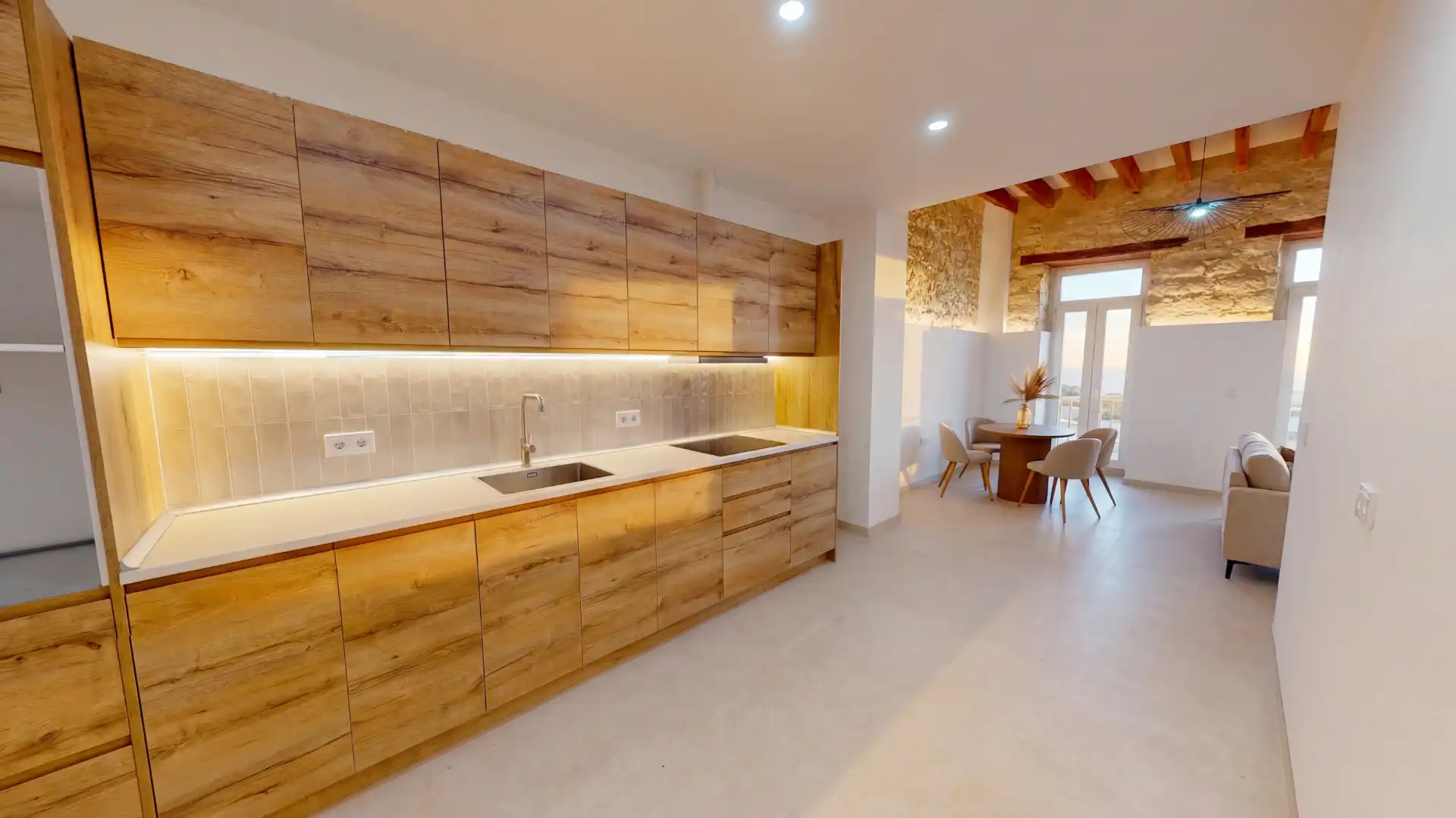 Cocina de Piso en venta en Alicante / Alacant con Jardín privado, Trastero y Amueblado
