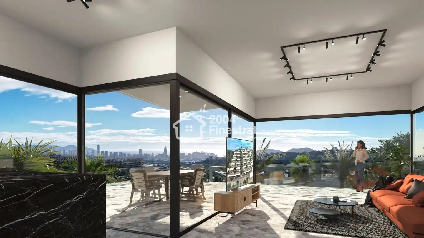 Terrassa de Casa o xalet en venda en Finestrat amb Aire condicionat, Jardí privat i Terrassa
