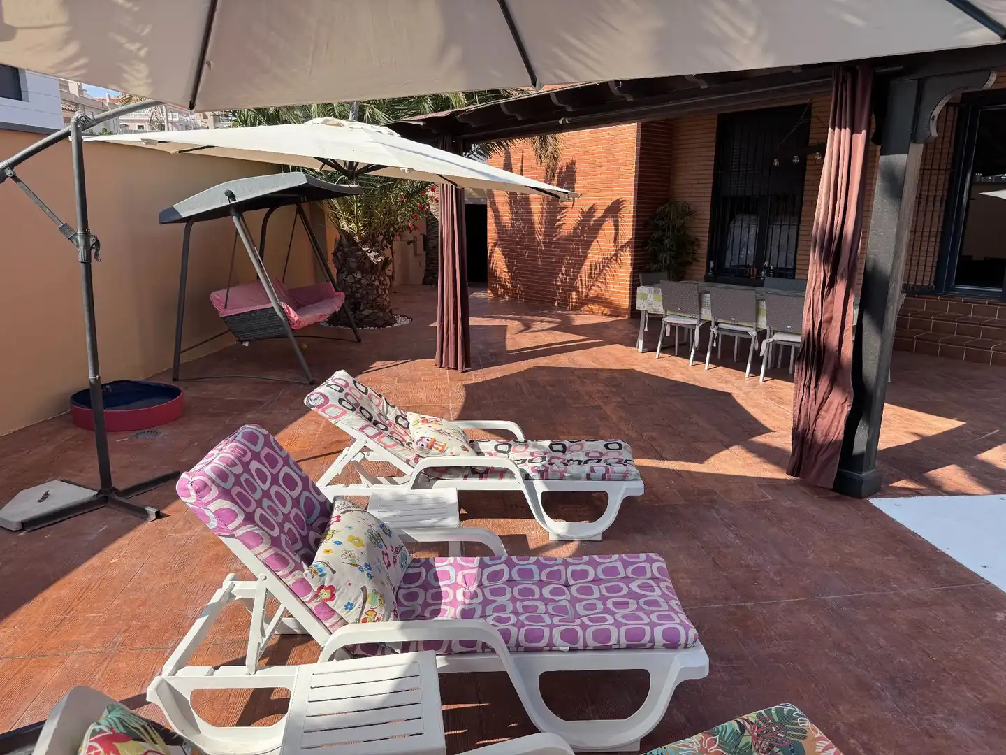 Terraza de Casa o chalet en venta en Roquetas de Mar con Aire acondicionado, Jardín privado y Terraza