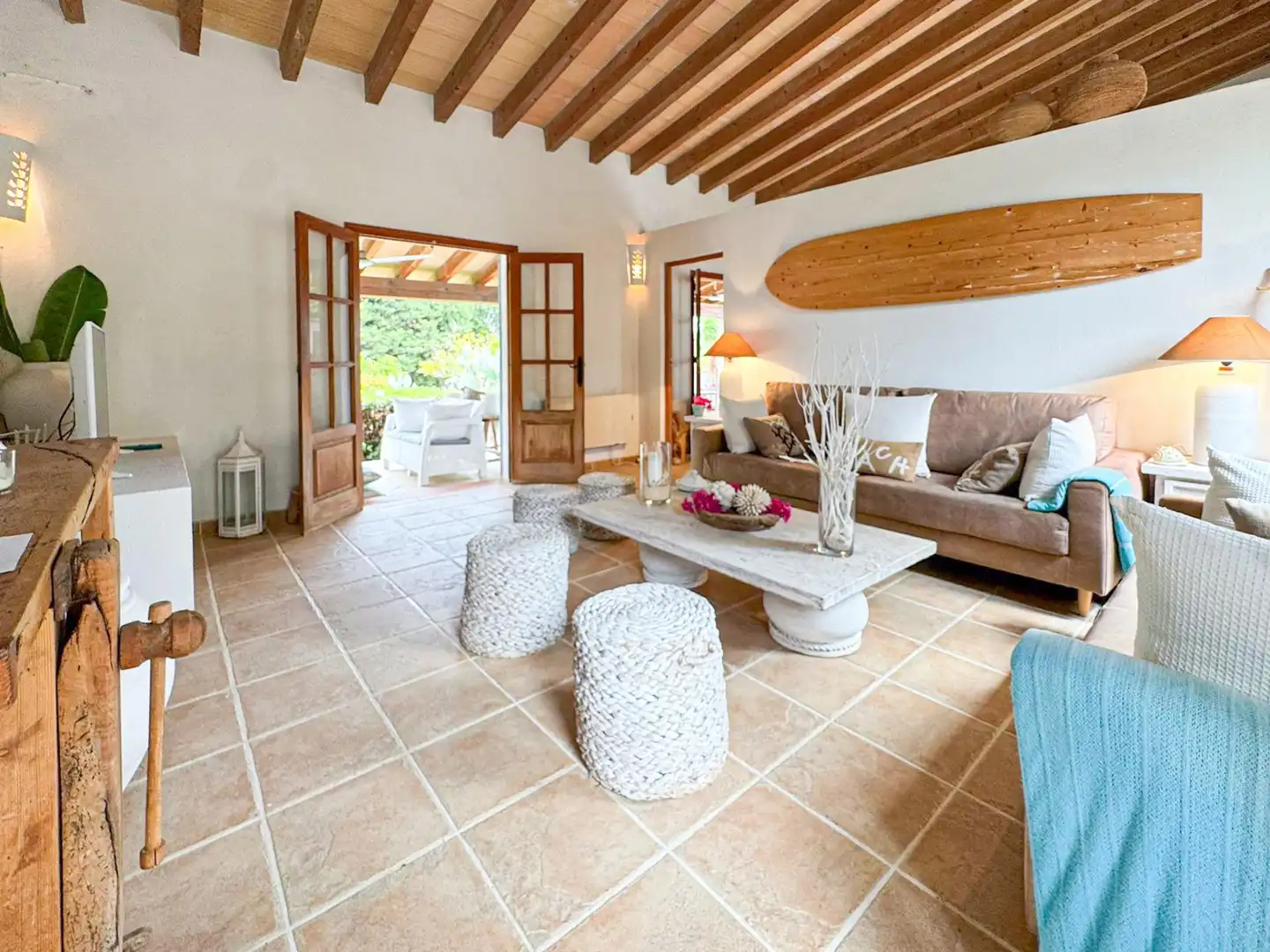 Sala d'estar de Finca rústica en venda en Pollença amb Calefacció, Jardí privat i Traster