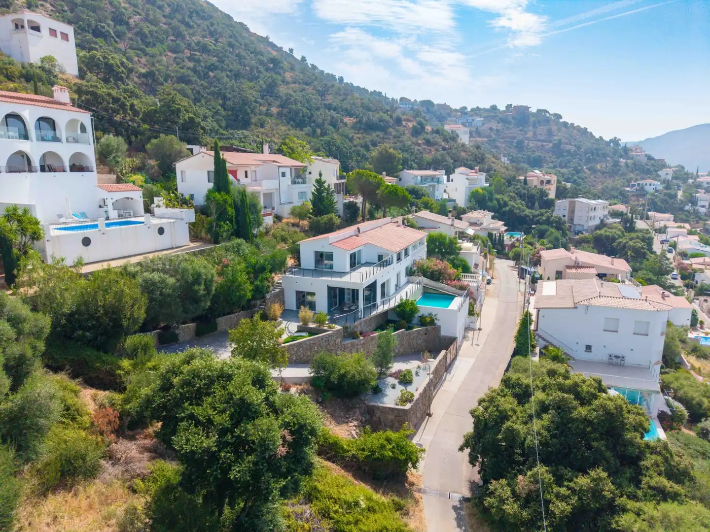 Exterior view of Houses for sale in Roses  with Terrace and Swimming Pool