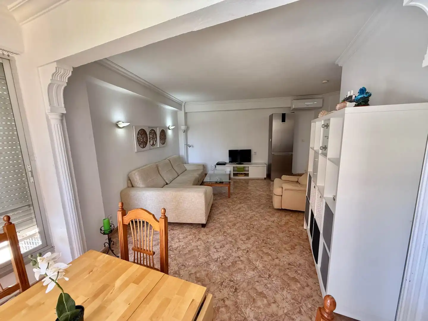 Living room of Apartments for sale in Vélez-Málaga  with Terrace, Furnished and Community pool