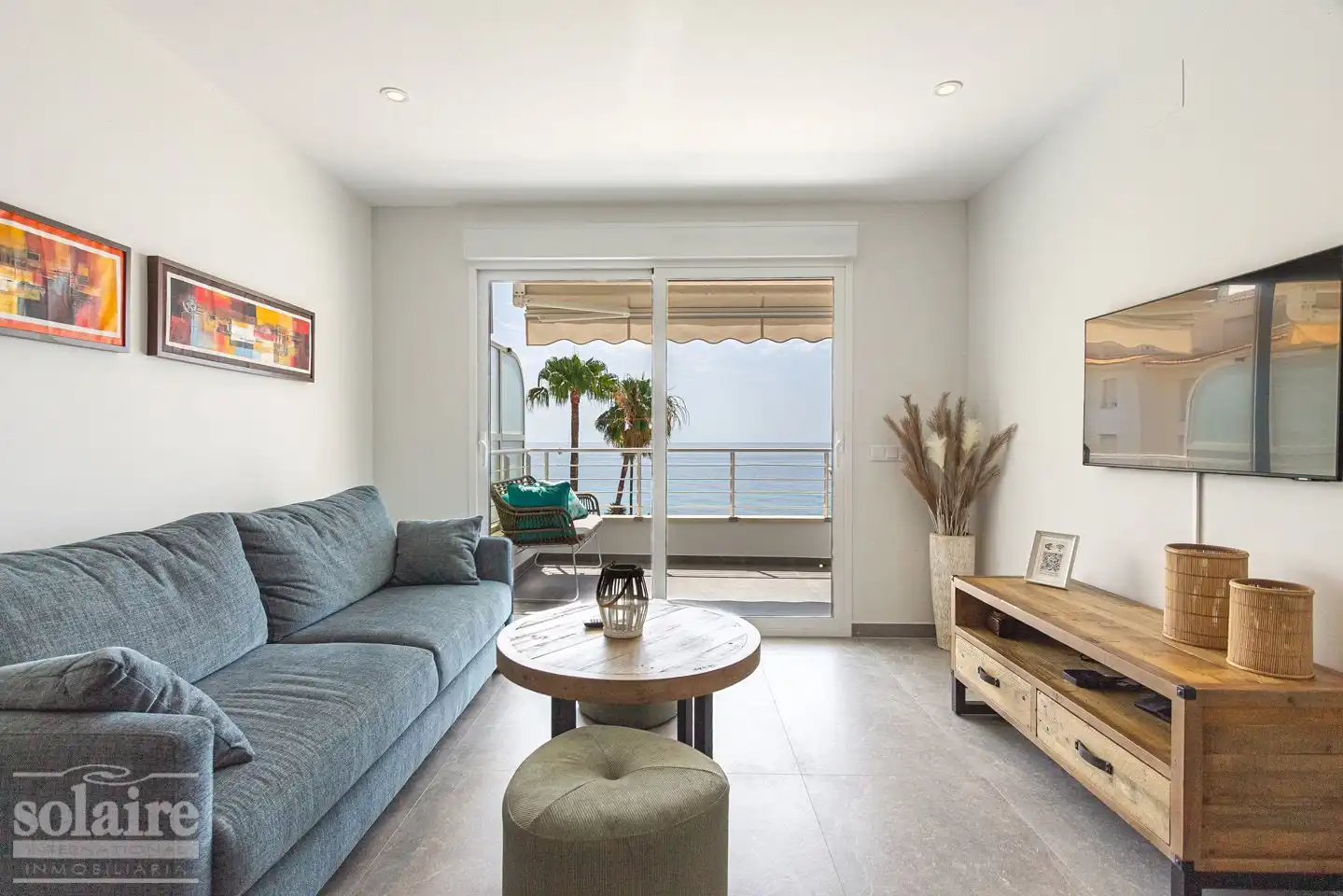 Sala d'estar de Apartament de lloguer en Altea amb Aire condicionat, Calefacció i Terrassa