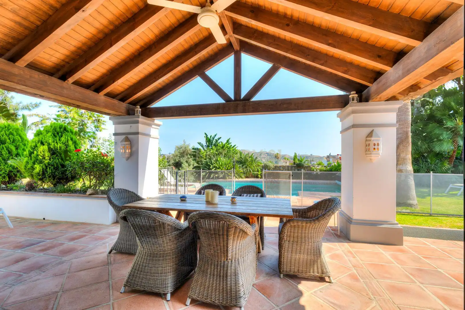 Terrassa de Casa o xalet en venda en Mijas amb Aire condicionat, Jardí privat i Traster