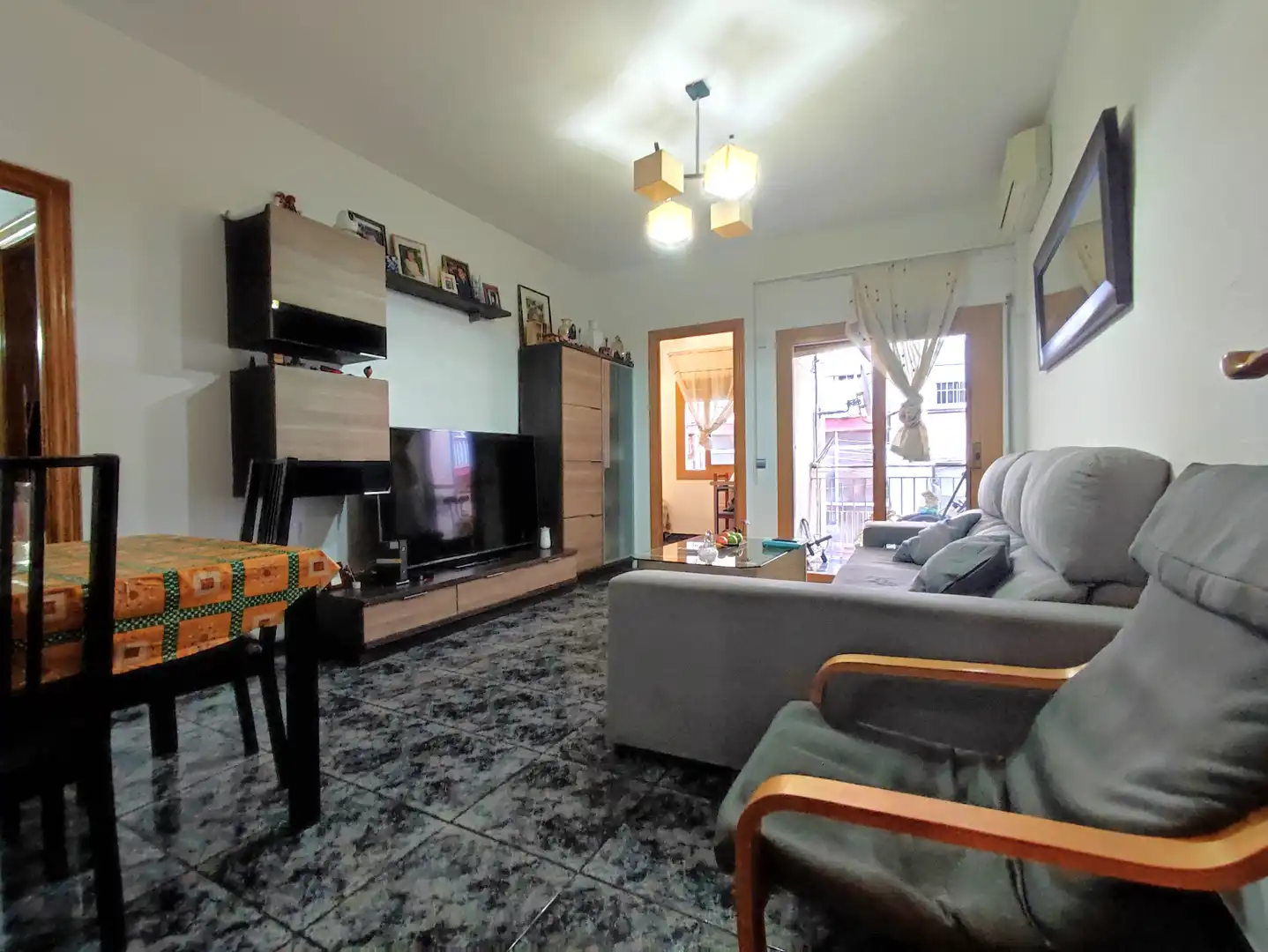 Sala de estar de Piso en venta en Badalona con Aire acondicionado, Calefacción y Horno