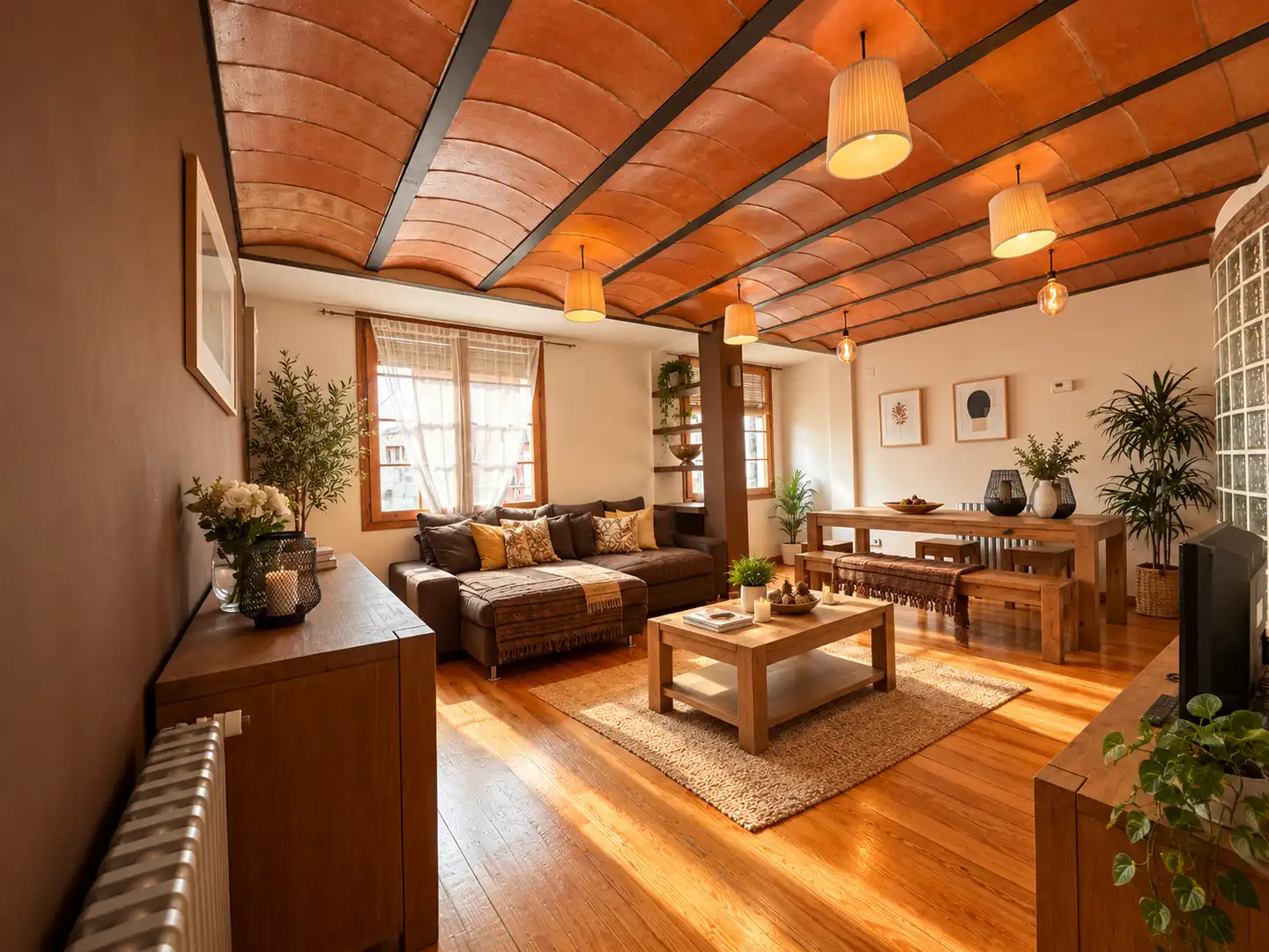Wohnzimmer von Maisonette zum Verkauf in Zaragoza mit Heizung, Parkett und Terrasse