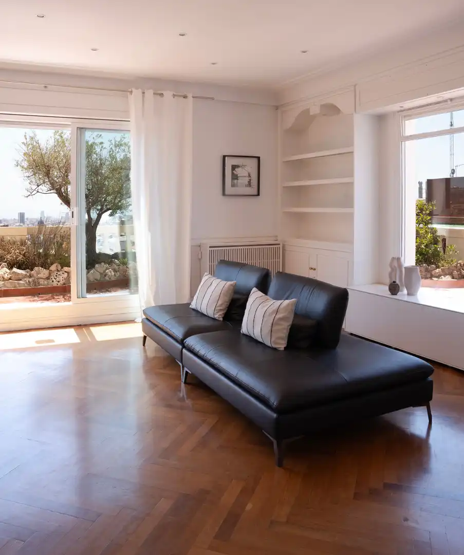 Sala d'estar de Àtic en venda en Barcelona amb Terrassa