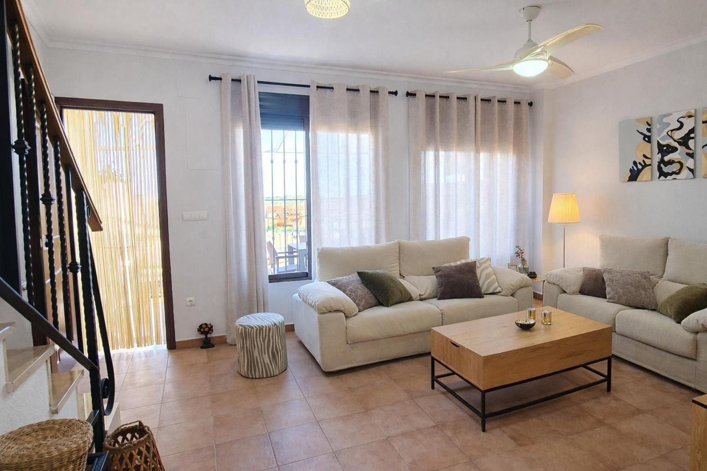 Living room of Houses for rent in Elche / Elx  with Air Conditioner, Terrace and Furnished