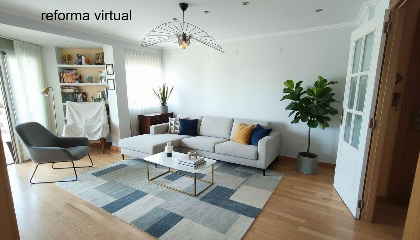 Living room of Apartment for sale in  Valencia Capital  with Air Conditioner, Private garden and Terrace
