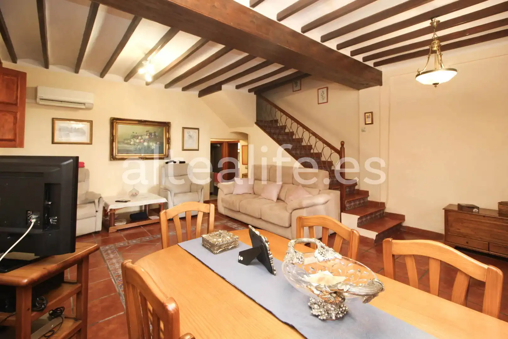 Sala d'estar de Finca rústica en venda en Polop amb Aire condicionat, Calefacció i Terrassa