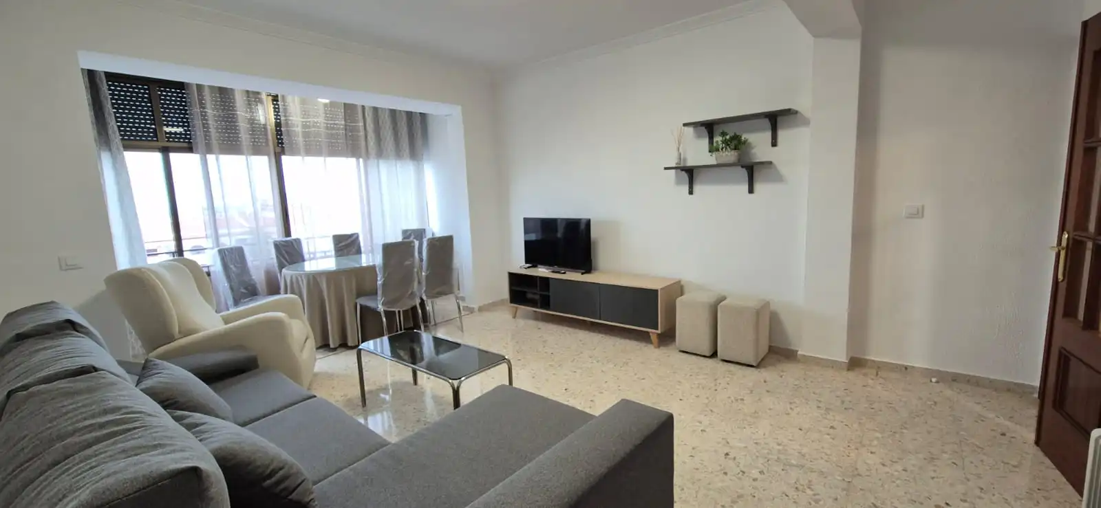 Sala de estar de Piso de alquiler en Badajoz con Aire acondicionado, Calefacción y Terraza