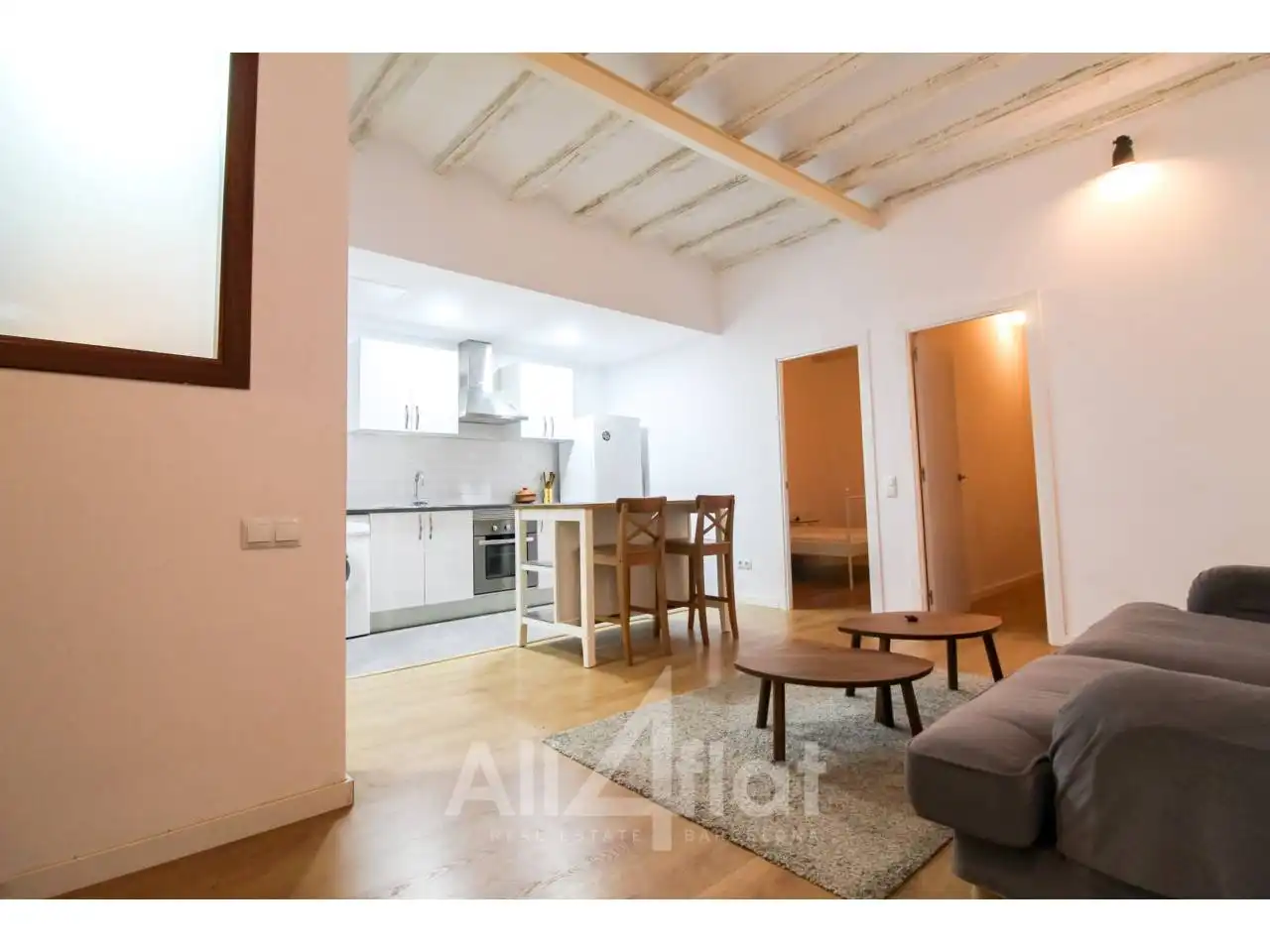 Cocina de Piso en venta en  Barcelona Capital con Parquet, Amueblado y Balcón