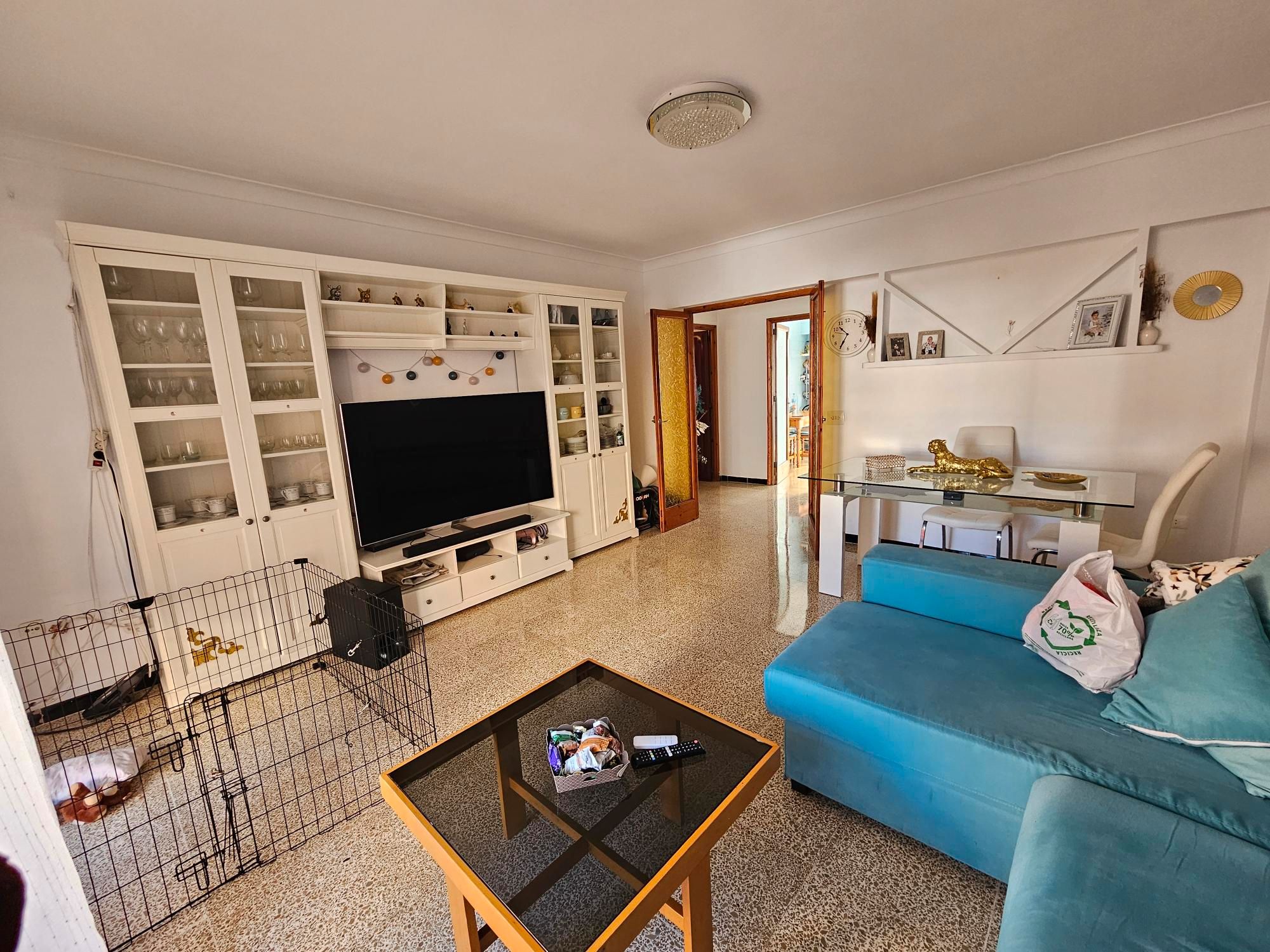 Living room of Flat for sale in  Palma de Mallorca  with Furnished and Balcony