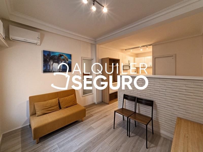Living room of Study to rent in  Madrid Capital  with Air Conditioner, Heating and Furnished