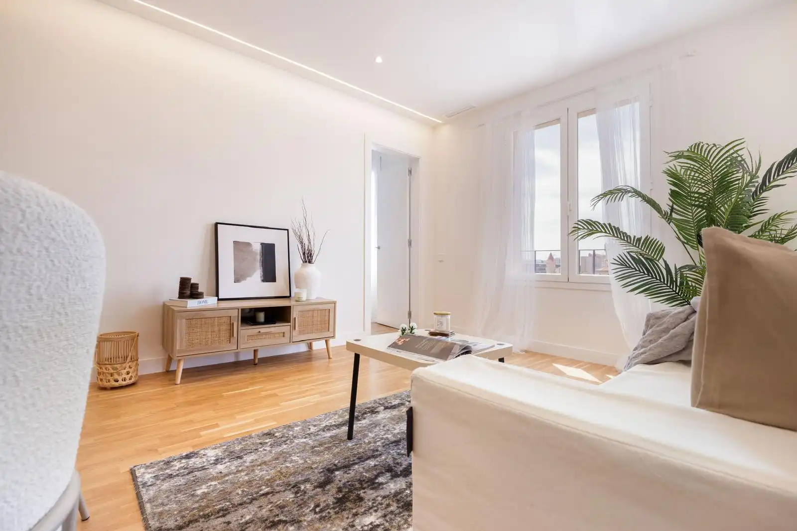 Sala de estar de Piso en venta en Barcelona con Aire acondicionado, Parquet y Horno