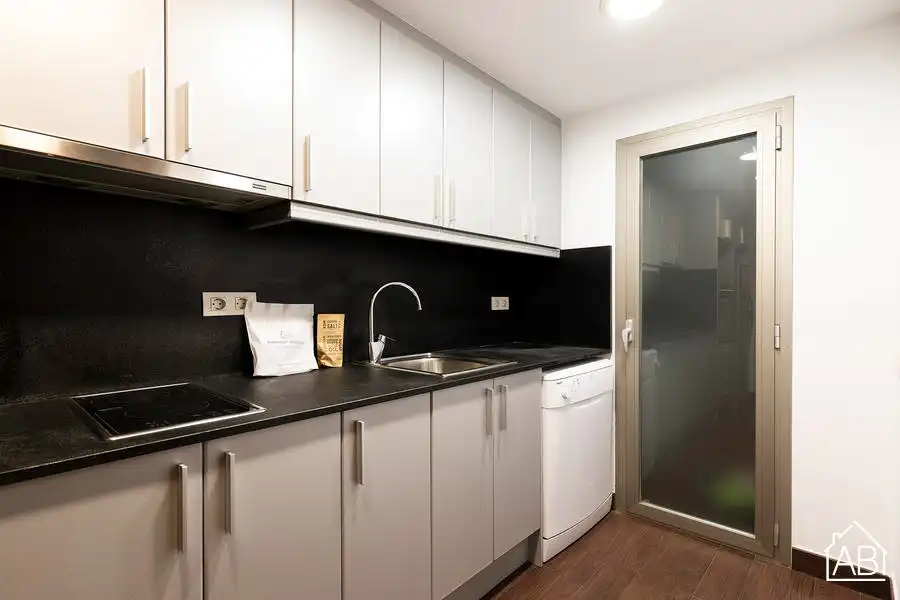 Küche von Wohnungen zum Verkauf in Barcelona mit Möbliert und Balkon