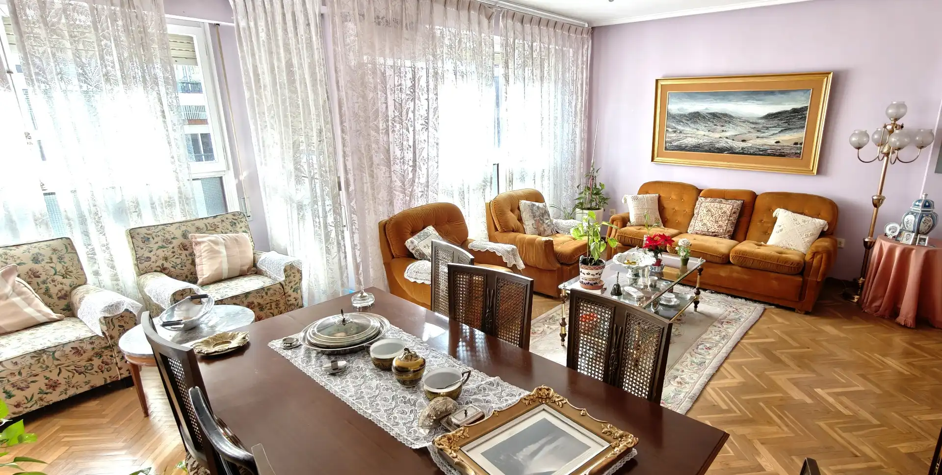 Sala de estar de Piso en venta en Zaragoza con Aire acondicionado, Calefacción y Parquet