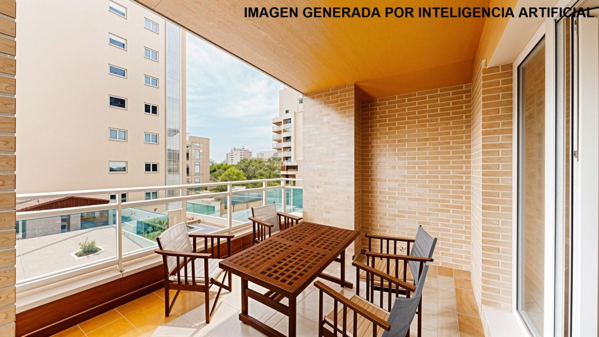 Terraza de Piso de alquiler en  Valencia Capital con Aire acondicionado, Calefacción y Jardín privado