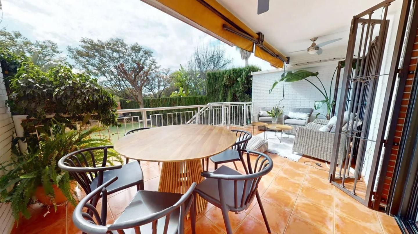 Terrassa de Casa o xalet en venda en Mutxamel amb Aire condicionat, Jardí privat i Terrassa