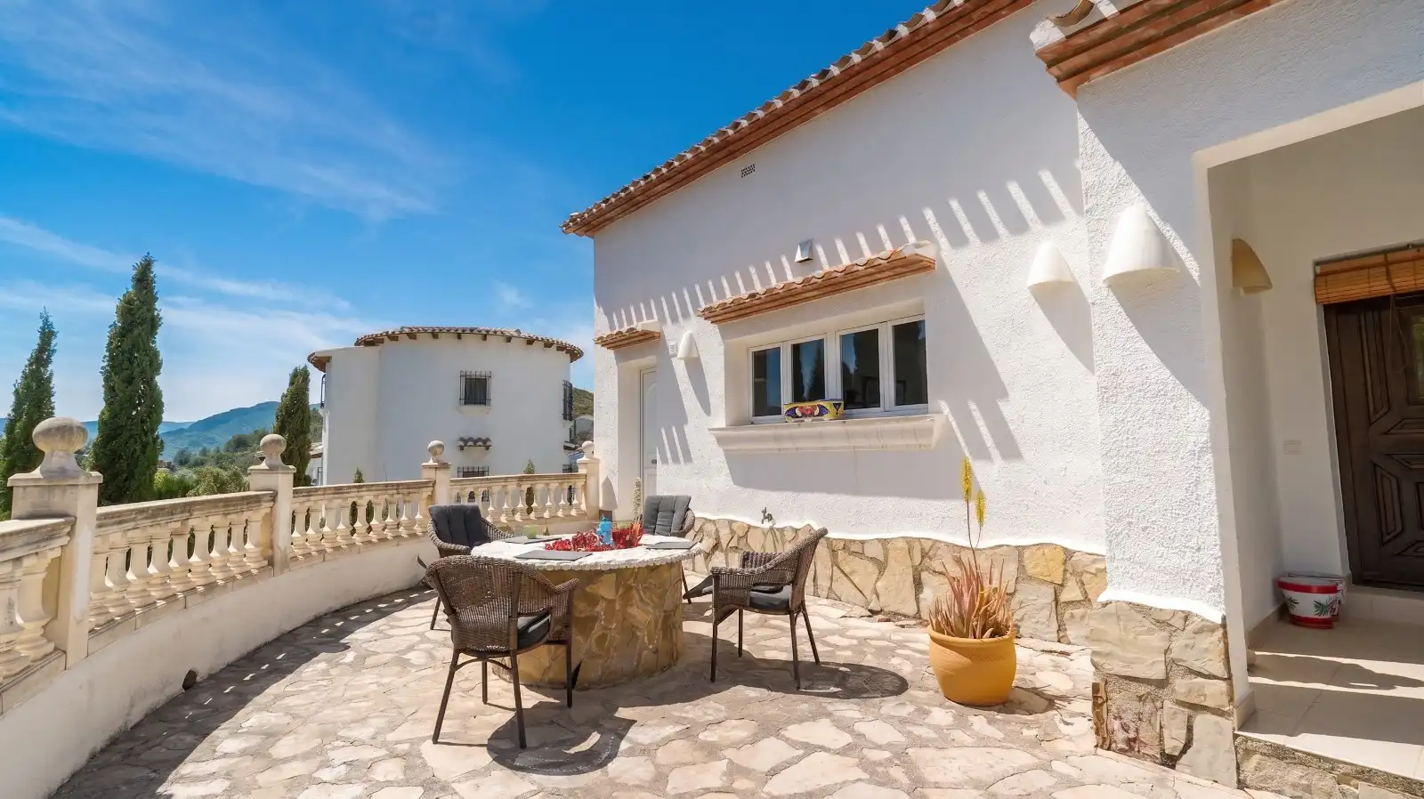 Terrassa de Casa o xalet en venda en El Ràfol d'Almúnia amb Aire condicionat, Calefacció i Jardí privat