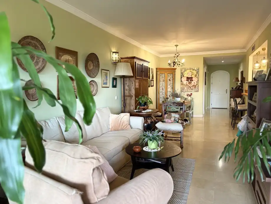 Sala de estar de Apartamento en venta en Marbella con Aire acondicionado, Terraza y Trastero