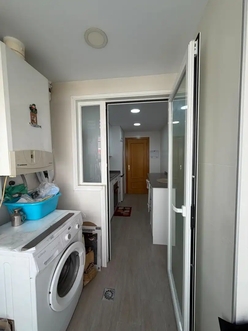 Küche von Wohnung zur Miete in Madrid mit Heizung, Privatgarten und Parkett