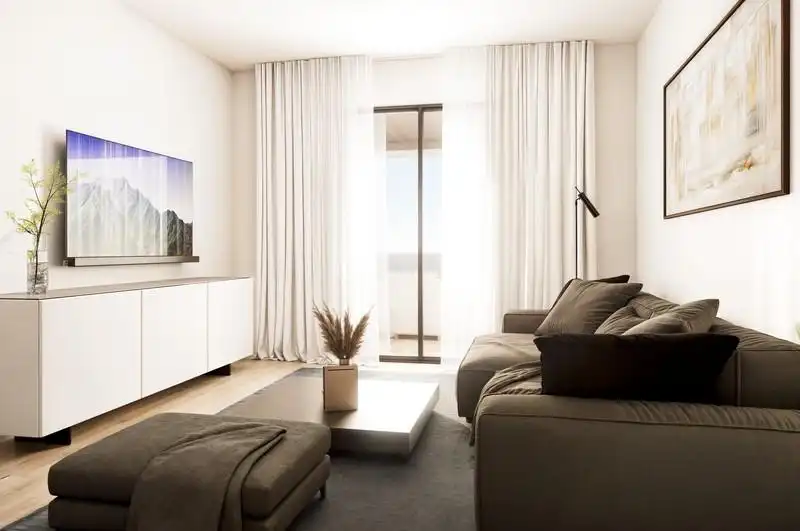 Sala d'estar de Apartament en venda en Finestrat amb Aire condicionat, Terrassa i Piscina comunitària