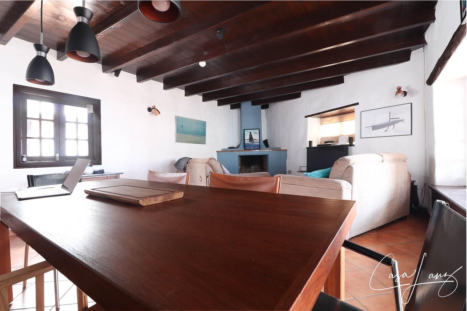 Menjador de Casa o xalet en venda en San Bartolomé amb Jardí privat, Terrassa i Traster