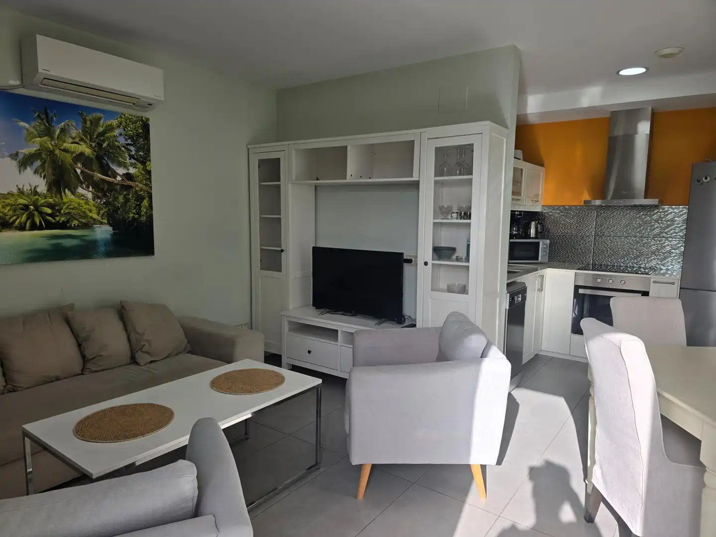 Living room of Apartments for rent in Mogán  with Air Conditioner, Terrace and Furnished
