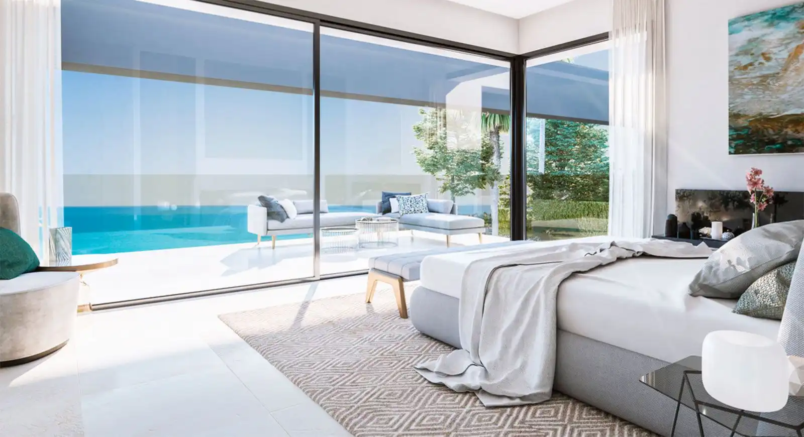 Habitación de Casa o chalet en venta en Manilva con Aire acondicionado, Jardín privado y Terraza