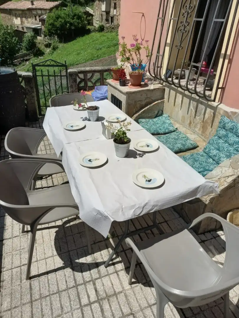 Terrasse von Einfamilien-Reihenhaus zum Verkauf in Langreo mit Heizung, Parkett und Terrasse