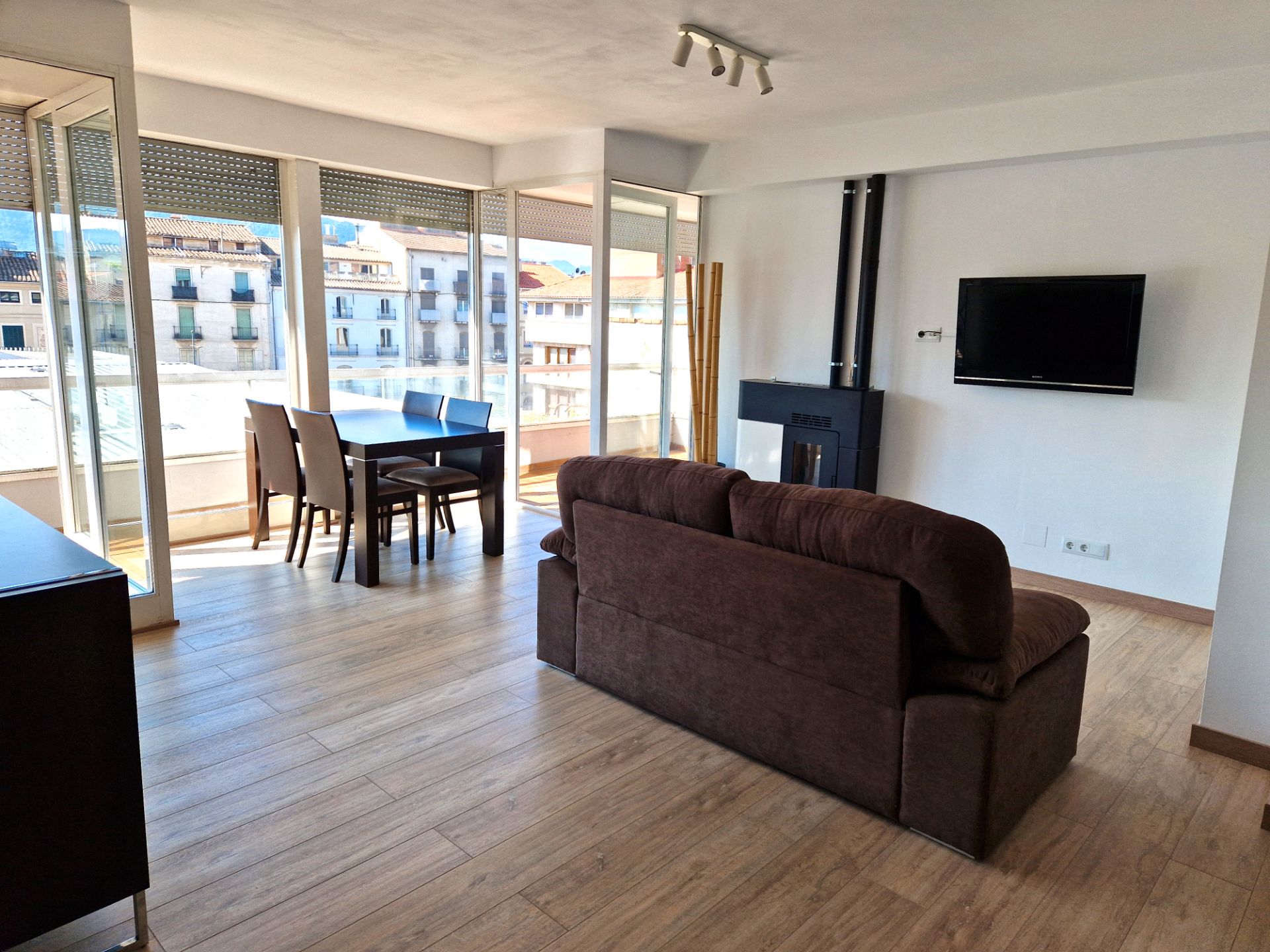 Sala de estar de Ático en venta en Olot con Aire acondicionado, Calefacción y Terraza