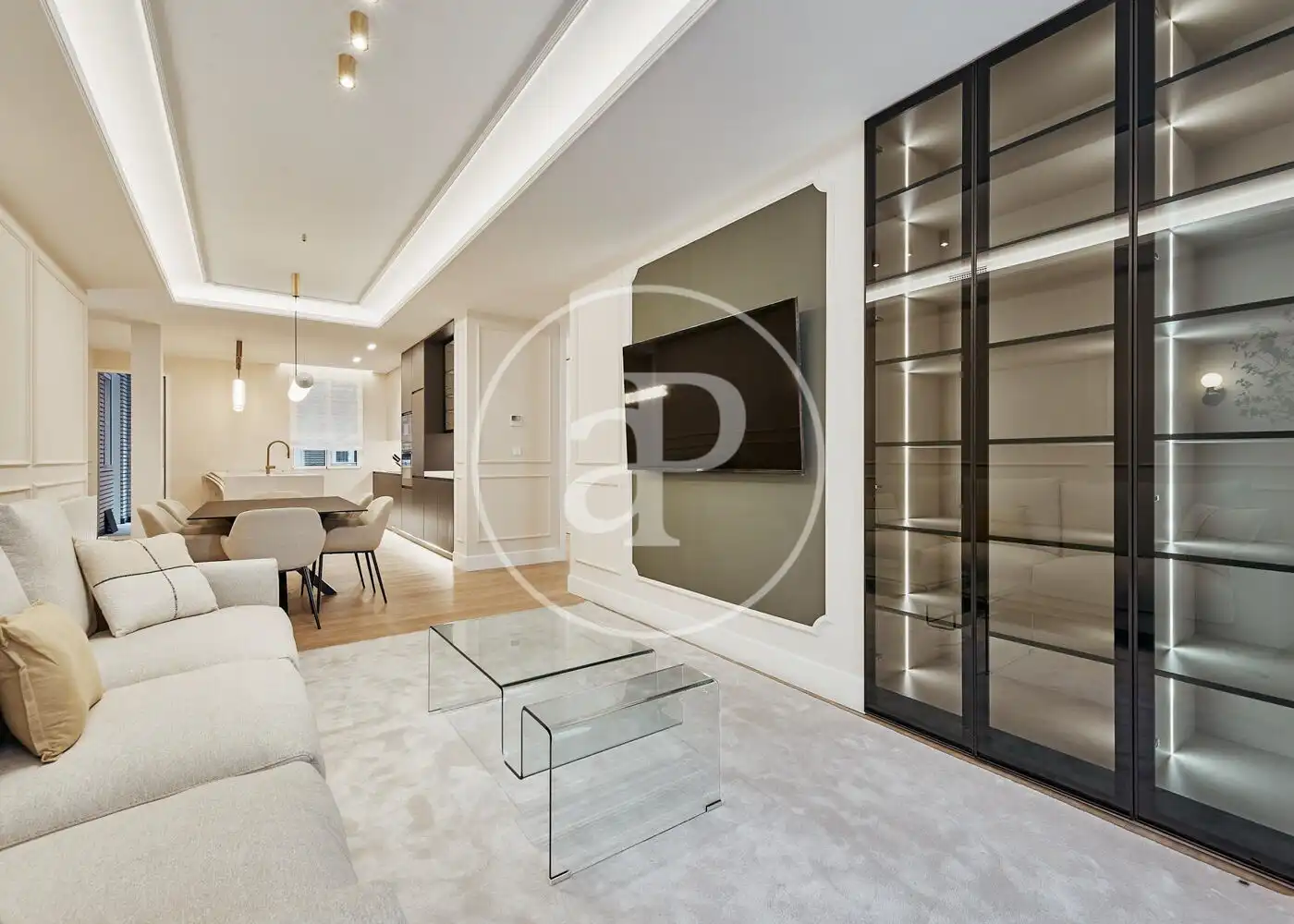 Wohnzimmer von Wohnung zum Verkauf in Madrid mit Klimaanlage, Heizung und Terrasse