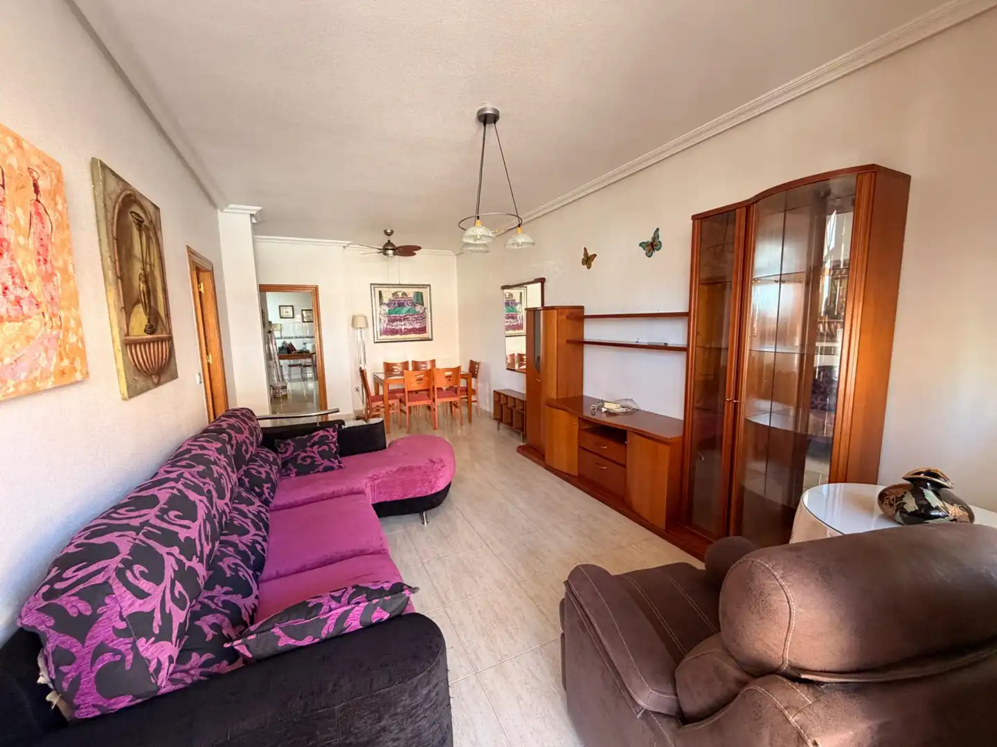 Sala de estar de Planta baja de alquiler en Murcia con Aire acondicionado, Jardín privado y Terraza