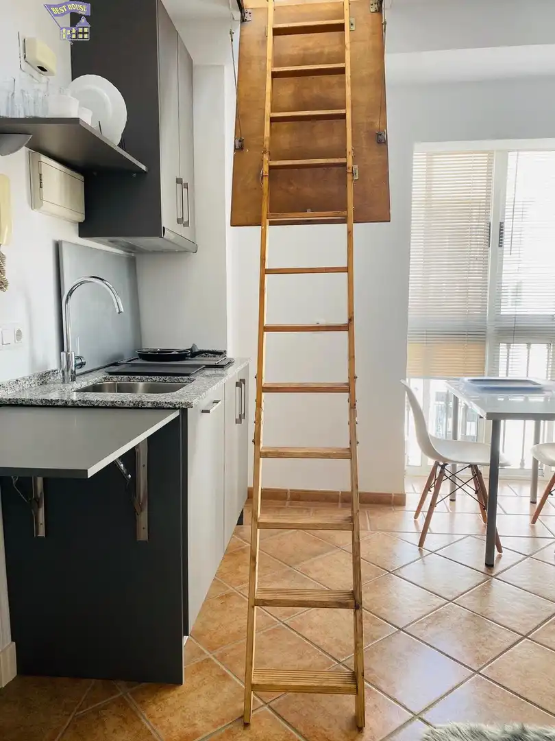 Cuina de Apartament de lloguer en Arcos de la Frontera amb Aire condicionat, Terrassa i Moblat
