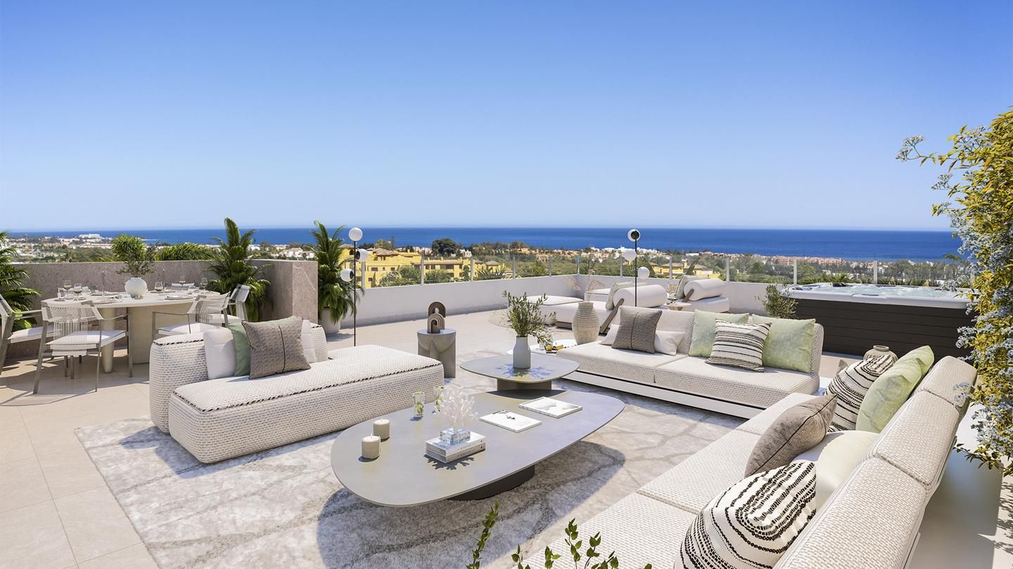 Terrace of Flat for sale in Estepona  with Air Conditioner, Terrace and Swimming Pool