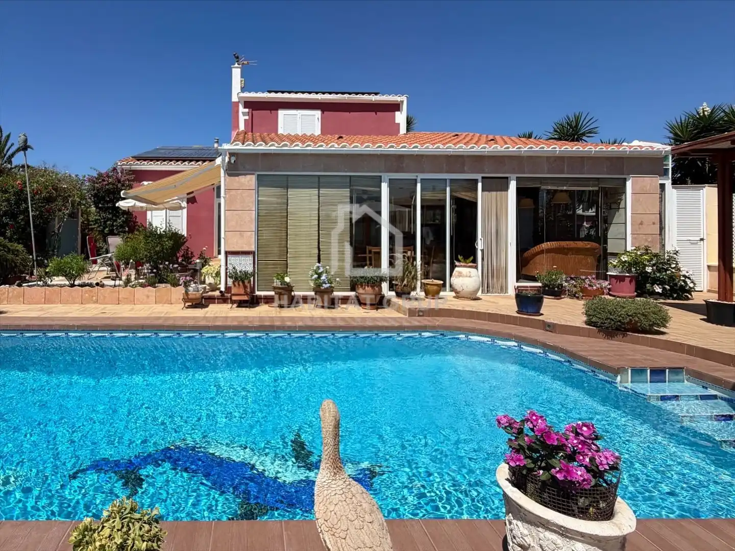 Swimming pool of Houses for sale in Sant Lluís  with Air Conditioner, Heating and Private garden