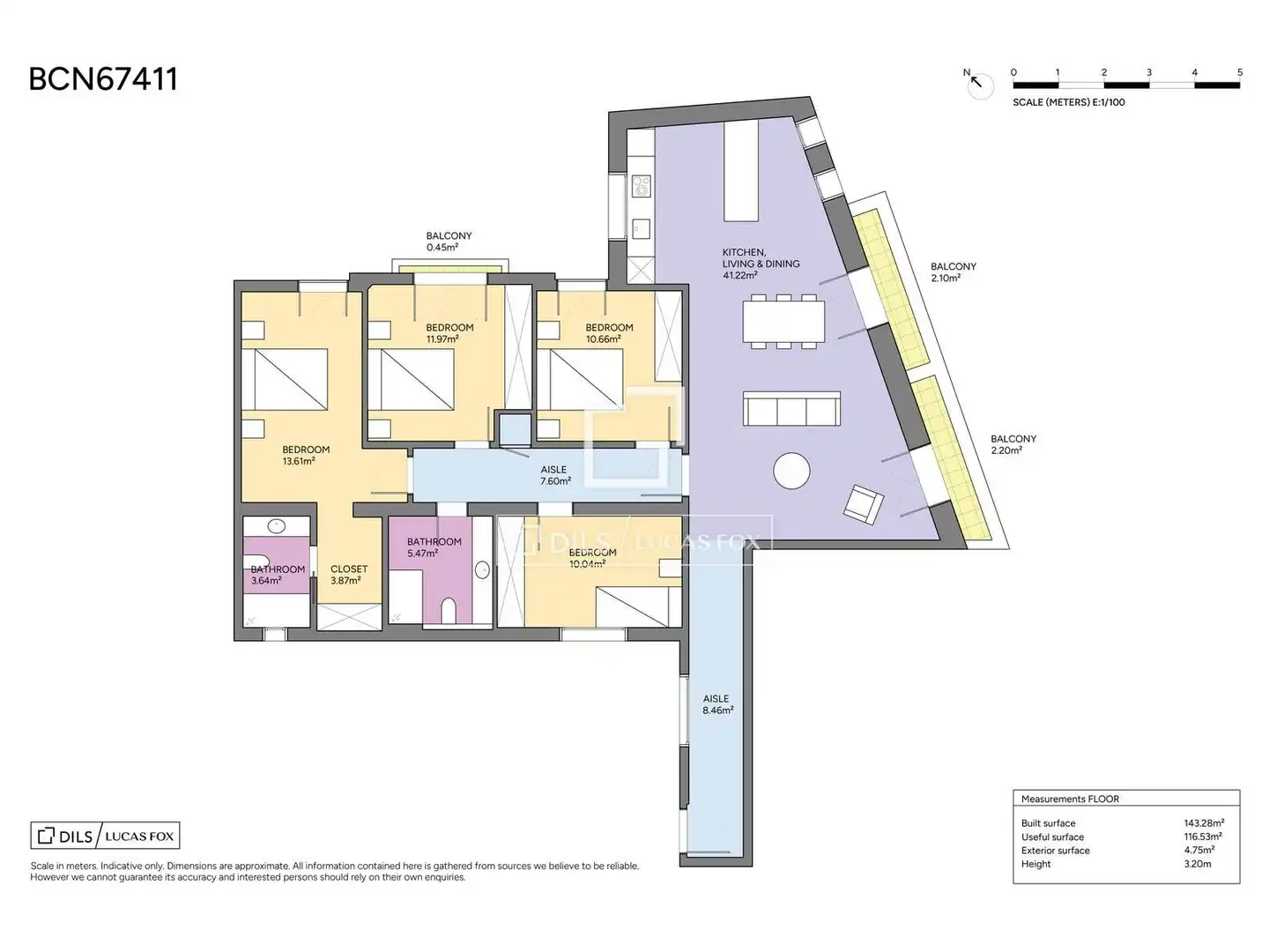Piso en venta en Barcelona con Aire acondicionado, Calefacción y Parquet